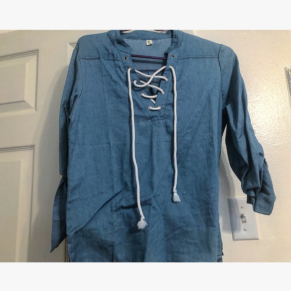 Bohemian, western styled chambray blouse